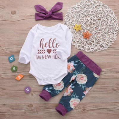 US Newborn Baby Girl Floral Tops Romper Long Pants Headband Outfits Clothes 3Pcs
US Newborn Baby Girl Floral Tops Romper Long Pants Headband Outfits Clothes 3Pcs