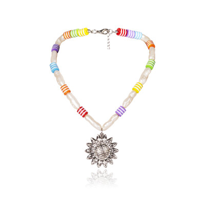Alloy Flower Pendant Necklace Simple Imitation Pearl Resin Beaded Necklace for Women Fashion Jewelry
Alloy Flower Pendant Necklace Simple Imitation Pearl Resin Beaded Necklace for Women Fashion Jewelry