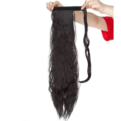 20 Inch Long Corn Wave Ponytail Extension Magic Paste Heat Resistant Wavy Synthetic Wrap Around Ponytail Black Hairpiece for Women
20 Inch Long Corn Wave Ponytail Extension Magic Paste Heat Resistant Wavy Synthetic Wrap Around Ponytail Black Hairpiece for Women