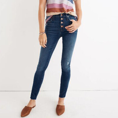 Tailored Women Hight Waisted Hole Button Denim Jeans Stretch Slim Pants Length Jeans
Tailored Women Hight Waisted Hole Button Denim Jeans Stretch Slim Pants Length Jeans