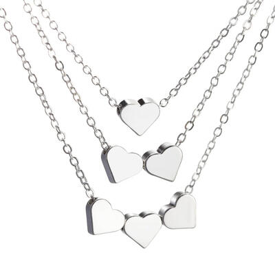 Hesiod Multi-layer Chain Heart Pendant Necklace Short Love Choker Necklace for Women Trendy Rose Gold Silver Color Collares
Hesiod Multi-layer Chain Heart Pendant Necklace Short Love Choker Necklace for Women Trendy Rose Gold Silver Color Collares