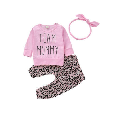 Newborn Baby Girls Outfit Letter T Shirt Leopard Long Pants Headband Kid Clothes
Newborn Baby Girls Outfit Letter T Shirt Leopard Long Pants Headband Kid Clothes