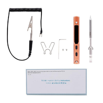 TS100 Soldering Iron Set Programmable Small Electric Soldering Iron OLED Screen Rapid Warming
TS100 Soldering Iron Set Programmable Small Electric Soldering Iron OLED Screen Rapid Warming