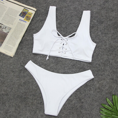 Saidsome Womens Two Piece Solid Baddage Sexy Split Swimsuit Bikini Swimsuit Beachwear
Saidsome Womens Two Piece Solid Baddage Sexy Split Swimsuit Bikini Swimsuit Beachwear