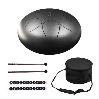 12 Inch Steel Tongue Drum Handpan Drum Hand Drum 8 Tones Percussion Instrument with Drum Mallets Carry Bag Note Sticks for Meditat
12 Inch Steel Tongue Drum Handpan Drum Hand Drum 8 Tones Percussion Instrument with Drum Mallets Carry Bag Note Sticks for Meditat
