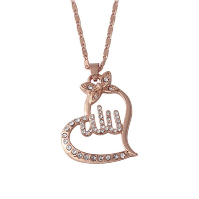Pierced Rhinestone Heart Shape Pendant Necklace Alloy Cover Necklace Korean Version Creative Jewelry Festival Gift
Pierced Rhinestone Heart Shape Pendant Necklace Alloy Cover Necklace Korean Version Creative Jewelry Festival Gift