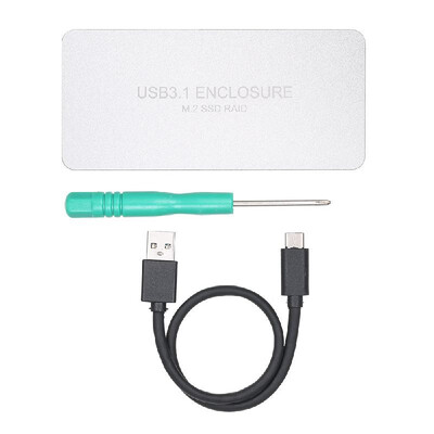 USB31 Type-C to 2 Ports NGFFM2 SSD Raid Enclosure with Raid Raid0 Raid1 or PM BlackSilver
USB31 Type-C to 2 Ports NGFFM2 SSD Raid Enclosure with Raid Raid0 Raid1 or PM BlackSilver