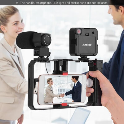 Portable Smartphone Video Rig Handheld Phone Stabilizer Grip Cage with Phone Holder 3 Cold Shoe Mounts Handle for iPhone XsXs Max
Portable Smartphone Video Rig Handheld Phone Stabilizer Grip Cage with Phone Holder 3 Cold Shoe Mounts Handle for iPhone XsXs Max