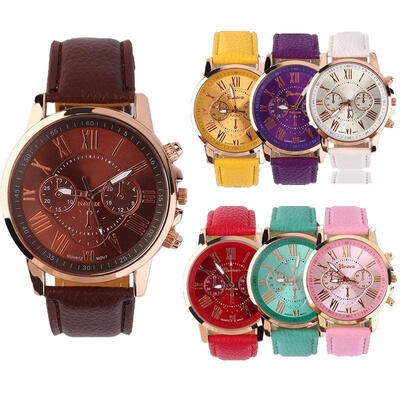 New Fashion Geneva Women Leather Band Stainless Steel Quartz Analog Wrist Watch
New Fashion Geneva Women Leather Band Stainless Steel Quartz Analog Wrist Watch