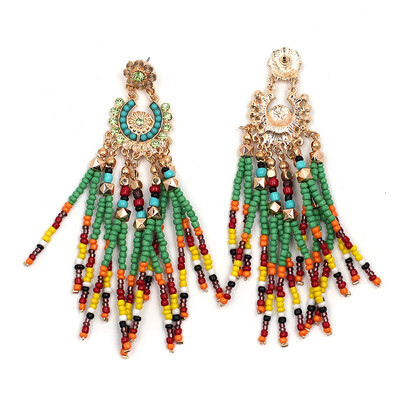 Big Star Vintage Handmade Chinese Wind Jewelry Bohemia Ethnic Fashion Resin Bead Fan-Shaped Big Earrings For Women F3405
Big Star Vintage Handmade Chinese Wind Jewelry Bohemia Ethnic Fashion Resin Bead Fan-Shaped Big Earrings For Women F3405