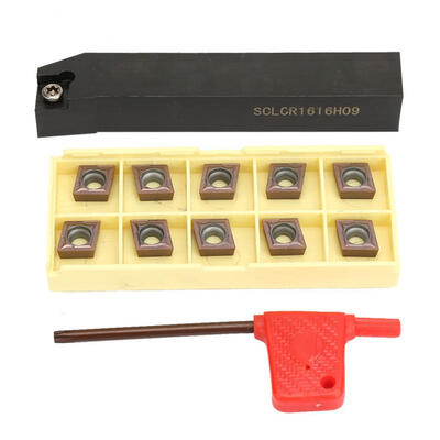 Greensen 1pc SCLCR1616H09 Lathe Turning Tool Holder 10pcs CCMT09T304 Carbide Inserts with Wrench
Greensen 1pc SCLCR1616H09 Lathe Turning Tool Holder 10pcs CCMT09T304 Carbide Inserts with Wrench
