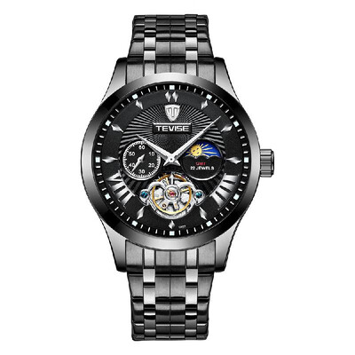 TEVISE T857 Automatic Watch Mechanical Wristwatch Self-Wind Waterproof Wrist Watches Sun Moon Phase Display for Men
TEVISE T857 Automatic Watch Mechanical Wristwatch Self-Wind Waterproof Wrist Watches Sun Moon Phase Display for Men