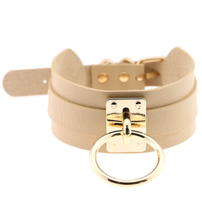 Fashion Gothic Punk Style Leather Single Ring Pendant Snap Fastener PU Leather Choker Collar
Fashion Gothic Punk Style Leather Single Ring Pendant Snap Fastener PU Leather Choker Collar