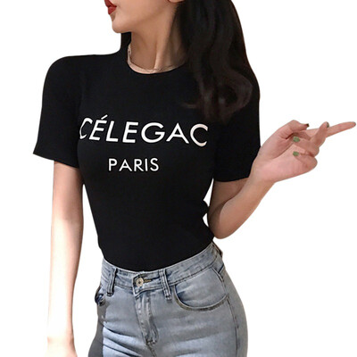 Korean Cosy Summer T shirt Woman Spring O Neck Cotton Blend T-Shirt Letter Print Short Sleeve Slim Tshirt Women harajuku
Korean Cosy Summer T shirt Woman Spring O Neck Cotton Blend T-Shirt Letter Print Short Sleeve Slim Tshirt Women harajuku