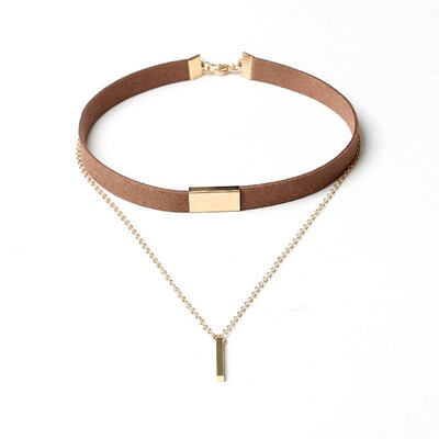 Vintage Punk Women Faux Suede Choker Polished Bar Pendant Short Necklace Jewelry
Vintage Punk Women Faux Suede Choker Polished Bar Pendant Short Necklace Jewelry