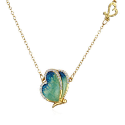 Fashion Heart butterfly Pendant Necklaces for women men gold link chain Jewelry Accessories
Fashion Heart butterfly Pendant Necklaces for women men gold link chain Jewelry Accessories