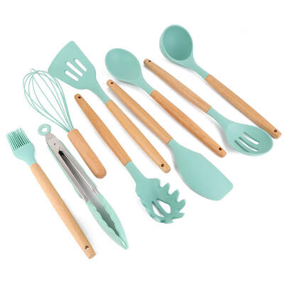 Greensen 9pcs set Non-stick Food Grade Silicone Kitchen Utensil Cooking Tools Set Kit
Greensen 9pcs set Non-stick Food Grade Silicone Kitchen Utensil Cooking Tools Set Kit
