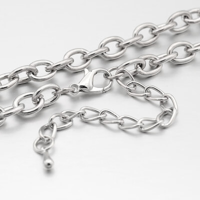 Iron Cable Chain Necklace Makings with Alloy Lobster Claw Clasps&Iron End Chains Platinum 299
Iron Cable Chain Necklace Makings with Alloy Lobster Claw Clasps&Iron End Chains Platinum 299