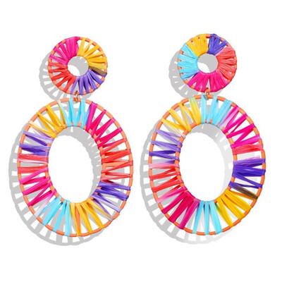 Big Bohemian handwork Woven Earrings for Women Big Oval Hollow Alloy Statement Rattan Earring 2019 Shell Geometric Jewelry Hot
Big Bohemian handwork Woven Earrings for Women Big Oval Hollow Alloy Statement Rattan Earring 2019 Shell Geometric Jewelry Hot