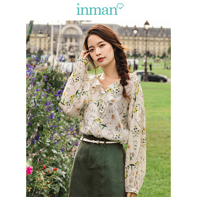 INMAN 2019 spring new ruffled V-neck small fresh literary loose long-sleeved floral shirt shirt female 1891011517 white
INMAN 2019 spring new ruffled V-neck small fresh literary loose long-sleeved floral shirt shirt female 1891011517 white