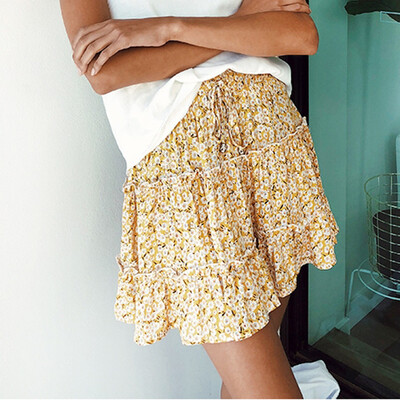 Roseonmyhand Women Summer Casual Bohe High Waist Ruffled Floral Print Beach Short Skirt
Roseonmyhand Women Summer Casual Bohe High Waist Ruffled Floral Print Beach Short Skirt