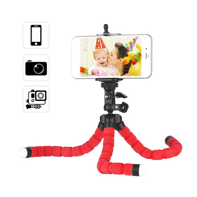 Flexible Sponge Octopus Tripod Stand Holder with Smartphone Clip 14 Inch Screw 360 Degree Rotation for iPhone Huawei Samsung GoPr
Flexible Sponge Octopus Tripod Stand Holder with Smartphone Clip 14 Inch Screw 360 Degree Rotation for iPhone Huawei Samsung GoPr