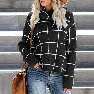 Tailored Womens Turtleneck Sweater Casual Long Sleeve Plaid Loose Chunky Knit Pullover
Tailored Womens Turtleneck Sweater Casual Long Sleeve Plaid Loose Chunky Knit Pullover