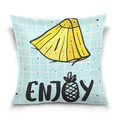 ALAZA 16 X 16 inch Pillow Case Decorative Cushion Cover Pineapple With Letter Pattern Pillowcase
ALAZA 16 X 16 inch Pillow Case Decorative Cushion Cover Pineapple With Letter Pattern Pillowcase