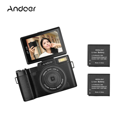 Andoer R1 1080P 15fps Full HD 24MP Digital Camera Cam Camcorder 30" Rotatable LCD Screen Anti-shake 4X Digital Zoom Retractable F
Andoer R1 1080P 15fps Full HD 24MP Digital Camera Cam Camcorder 30" Rotatable LCD Screen Anti-shake 4X Digital Zoom Retractable F