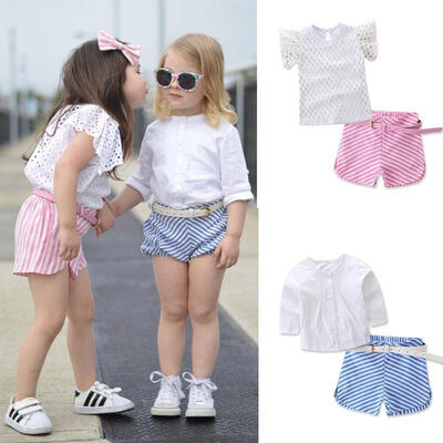Summer Toddler Baby Girls Kids Short Sleeve Lace T-Shirt TopsShorts Pants Clothes Outfit Set
Summer Toddler Baby Girls Kids Short Sleeve Lace T-Shirt TopsShorts Pants Clothes Outfit Set