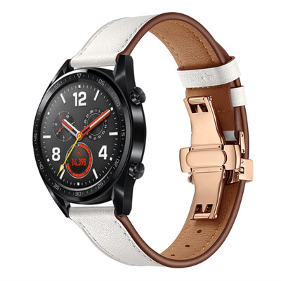 〖Follure〗Gold Butterfly buckle Leather Wrist Watch Strap Band For Huawei GT Watch 22mm
〖Follure〗Gold Butterfly buckle Leather Wrist Watch Strap Band For Huawei GT Watch 22mm