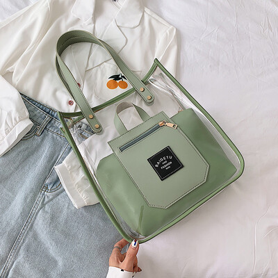 Summer new large-capacity transparent bag handbags new 2019 Korean version of the wild shoulder portable fashion mother package
Summer new large-capacity transparent bag handbags new 2019 Korean version of the wild shoulder portable fashion mother package