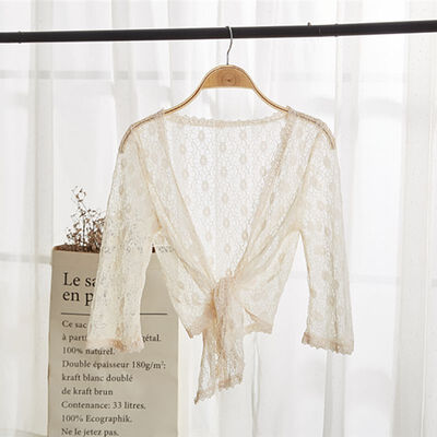 Lace Small Shawl Jacket Summer Thin Cardigan Long-sleeved Sunscreen Clothing Female Wild Small Vest
Lace Small Shawl Jacket Summer Thin Cardigan Long-sleeved Sunscreen Clothing Female Wild Small Vest