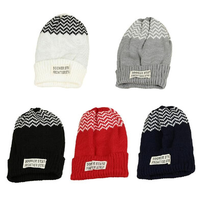 New Women Men Knitted Beanie Hat Letter Wave Stripe Round Top Turn-up Warm Dance Cap Headwear
New Women Men Knitted Beanie Hat Letter Wave Stripe Round Top Turn-up Warm Dance Cap Headwear