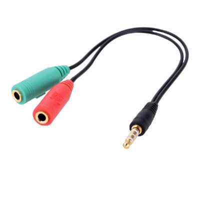 Portable 4 Segment 35mm male to Dual 3 Segment Female Audio Cable Audio Line Connect Microphone Headset Earphone Headphone Laptop
Portable 4 Segment 35mm male to Dual 3 Segment Female Audio Cable Audio Line Connect Microphone Headset Earphone Headphone Laptop