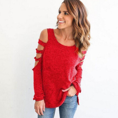 Women Cold Shoulder Hollow Out 2019 Spring Autumn Long Sleeve T-Shirt Women Solid Color O Neck T-Shirt 7 Colors Plus Size
Women Cold Shoulder Hollow Out 2019 Spring Autumn Long Sleeve T-Shirt Women Solid Color O Neck T-Shirt 7 Colors Plus Size