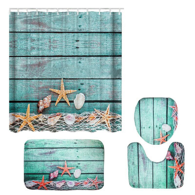 4Pcs 3D Digital Printing Mats Bath Mat Shower Curtain Toilet Cover Pedestal Mat Summer Turtle Octopus Starfish Pattern Mats Kit
4Pcs 3D Digital Printing Mats Bath Mat Shower Curtain Toilet Cover Pedestal Mat Summer Turtle Octopus Starfish Pattern Mats Kit