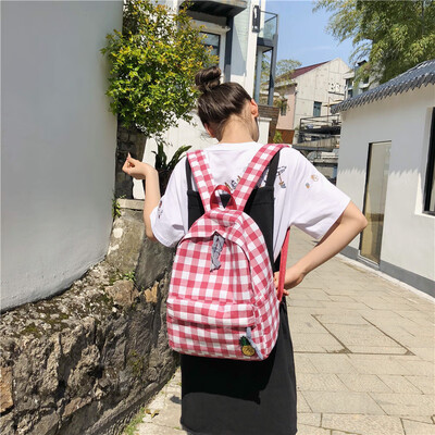 Girl plaid schoolbag female Korean version of high school students campus small fresh backpack double shoulder bag girl
Girl plaid schoolbag female Korean version of high school students campus small fresh backpack double shoulder bag girl