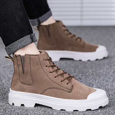 Winter martin boots mens boots Korean version of English wind leather short boots high-heeled shoes Joker mens snowshoes
Winter martin boots mens boots Korean version of English wind leather short boots high-heeled shoes Joker mens snowshoes