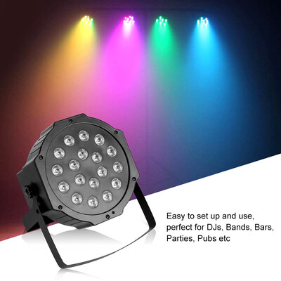 18 LED Light RGB 7 CH Stage Lighting DMX512 with Remote Control KTV Bars Party Flat Par Lamp USStage Light KTV Stage Lamp
18 LED Light RGB 7 CH Stage Lighting DMX512 with Remote Control KTV Bars Party Flat Par Lamp USStage Light KTV Stage Lamp