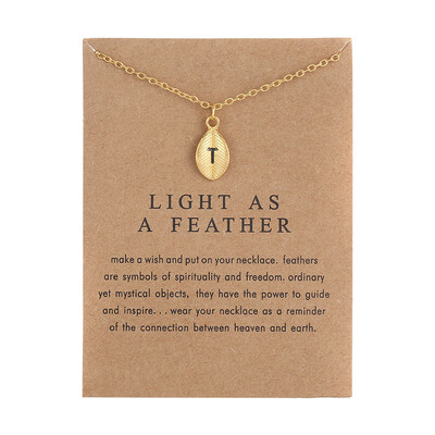 New Arrived Leaves Light As A Feather Personality 26 English Letters Alphabet Necklace Alloy Pendant
New Arrived Leaves Light As A Feather Personality 26 English Letters Alphabet Necklace Alloy Pendant