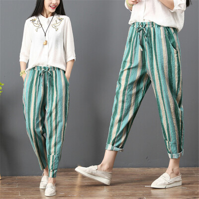Womens Summer Cotton Linen Trousers Casual Sports Pants Cotton Cropped Pants
Womens Summer Cotton Linen Trousers Casual Sports Pants Cotton Cropped Pants