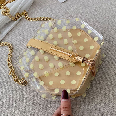 Summer transparent jelly bag 2019 new Korean version of Joker shoulder slung fashion chain bag
Summer transparent jelly bag 2019 new Korean version of Joker shoulder slung fashion chain bag