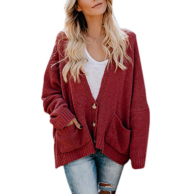 Toponeto Women Casual Pure Color V Neck Pocket Long Sleeve Knitting Cardigans Coat
Toponeto Women Casual Pure Color V Neck Pocket Long Sleeve Knitting Cardigans Coat