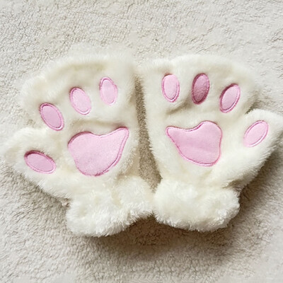 Women Cute Cartoon Cat Thick Plush Bear Paw Half Finger Gloves Winter Girl Fingerless Cat Claw Fashion Warm Gloves
Women Cute Cartoon Cat Thick Plush Bear Paw Half Finger Gloves Winter Girl Fingerless Cat Claw Fashion Warm Gloves