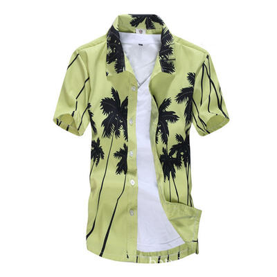 Summer Hawaiian Mens Hawaii Beach Shirt Chemise Homme Coconut Palm Prints Loose Casual Short Sleeve Shirts
Summer Hawaiian Mens Hawaii Beach Shirt Chemise Homme Coconut Palm Prints Loose Casual Short Sleeve Shirts