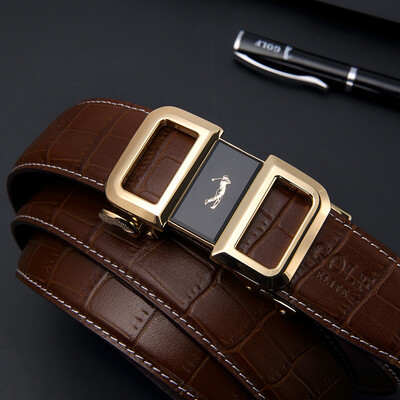 Golf GOLF Mens Belt Crocodile Top Layer Leather Belt Mens Automatic Buckle Belt Gift Box P9BV34990J Brown Brown
Golf GOLF Mens Belt Crocodile Top Layer Leather Belt Mens Automatic Buckle Belt Gift Box P9BV34990J Brown Brown