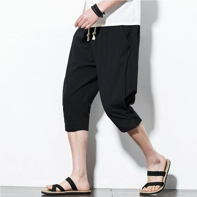 Tailored Mens Summer Fashion Leisure Pure Color Button Linen Loose Calf-Length Pants
Tailored Mens Summer Fashion Leisure Pure Color Button Linen Loose Calf-Length Pants
