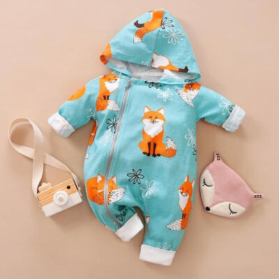 Autumn Winter Infant Baby Cartoon Print Zipper Hooded Romper Long Sleeve Spring Fall Jumpsuit Cotton Clothes
Autumn Winter Infant Baby Cartoon Print Zipper Hooded Romper Long Sleeve Spring Fall Jumpsuit Cotton Clothes