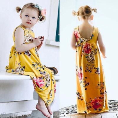 US Floral Kids Girl Sleeveless Backless Dress Princess Pageant Maxi Dress Summer
US Floral Kids Girl Sleeveless Backless Dress Princess Pageant Maxi Dress Summer